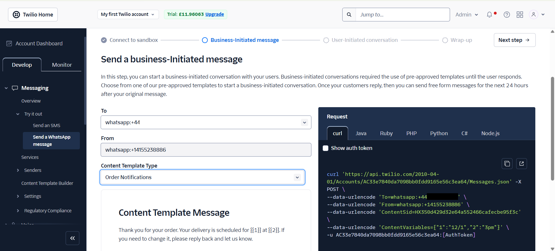 Twilio Test on Web