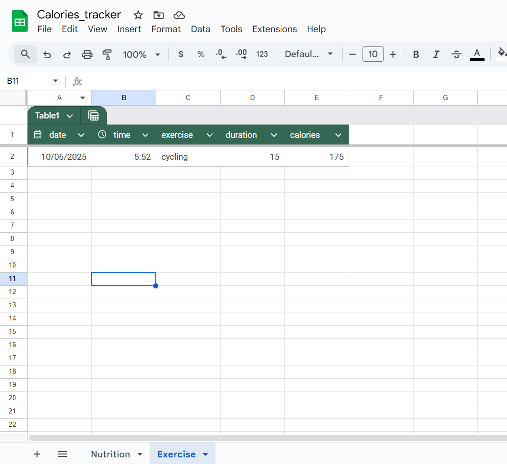 Configuración de la Hoja de Cálculo de Google